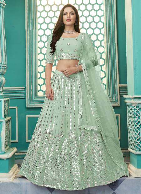 Pista Green Colour Guldasta 10 Exclusive Wedding Wear Heavy Work Latest Lehenga Choli Collection 1904